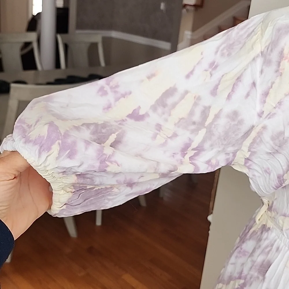 Young Fabulous &Broke Asymeteic Faux Wrap Tie Dye Dress Size Medium EUC - Picture 6 of 11